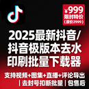 2025最新抖音/抖音极速版去水印批量下载器