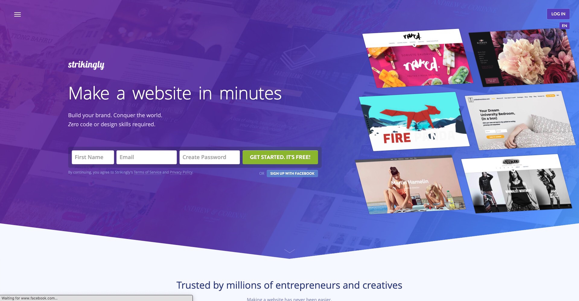 strikingly website
